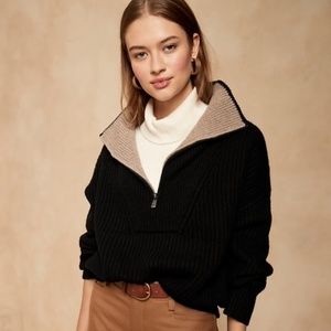 Oversized Half-Zip Sweater